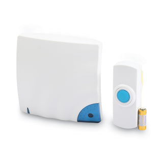 Tatco Wireless Doorbell, Battery Operated, 1.38w x 0.75d x 3.5h, Bone (TCO57910)