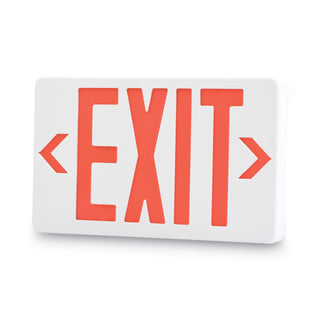 Tatco LED Exit Sign, Polycarbonate, 12 1/4" x 2 1/2" x 8 3/4", White (TCO07230)