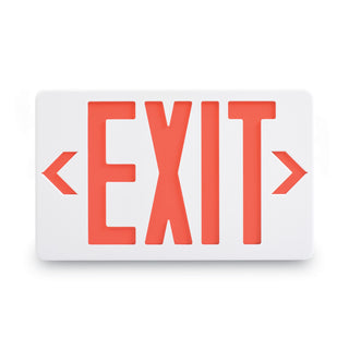 Tatco LED Exit Sign, Polycarbonate, 12 1/4" x 2 1/2" x 8 3/4", White (TCO07230)