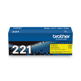 Brother TN221Y Toner, 1400 Page-Yield, Yellow (QY9381)