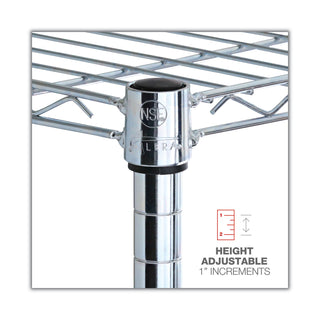 Alera® NSF Certified 6-Shelf Wire Shelving Kit, 48w x 18d x 72h, Silver (ALESW664818SR)