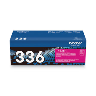 Brother TN336M High-Yield Toner, 3,500 Page-Yield, Magenta (BRTTN336M)