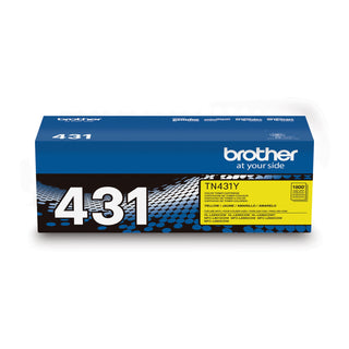 Brother TN431Y Toner, 1800 Page-Yield, Yellow (BRTTN431Y)