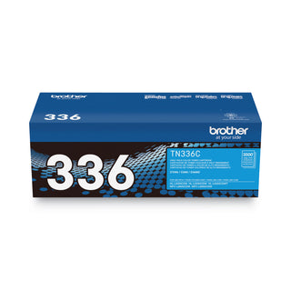 Brother TN336C High-Yield Toner, 3,500 Page-Yield, Cyan (BRTTN336C)