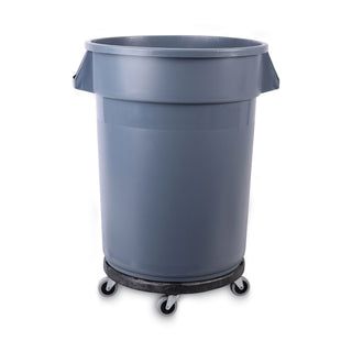 Boardwalk® Refuse Container Utility Dolly, 300 lb Capacity, 18.25" Diameter, Gray (UNSDOLLY)