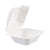 Boardwalk® Bagasse Food Containers, Hinged-Lid, 1-Compartment 6 x 6 x 3.19, White, Sugarcane, 125/Sleeve, 4 Sleeves/Carton (BWKHINGEWF1CM6)