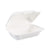 Boardwalk® Bagasse Food Containers, Hinged-Lid, 1-Compartment 9 x 6 x 3.19, White, Sugarcane, 125/Sleeve, 2 Sleeves/Carton (BWKHINGEWFHG1C9)