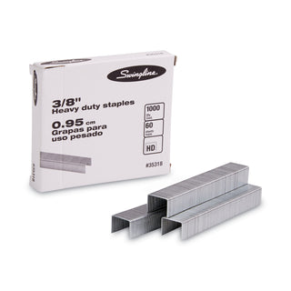 Swingline® S.F. 13 Heavy-Duty Staples, 0.38" Leg, 0.5" Crown, Steel, 1,000/Box (SWI35318)