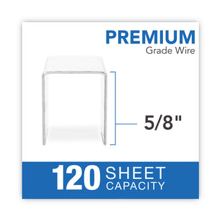 Swingline® Light Touch Heavy-Duty Staples, 0.63" Leg, 0.5" Crown, Steel, 2,500/Box (SWI90009)