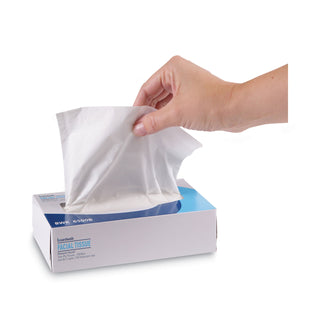 Boardwalk® Office Packs Facial Tissue, 2-Ply, White, Flat Box, 100 Sheets/Box, 30 Boxes/Carton (BWK6500)