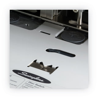 Swingline® 160-Sheet Antimicrobial Protected Adjustable Punch, 9/32" Holes, Putty/Gray (SWI74650)