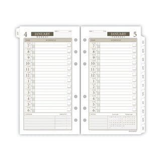 AT-A-GLANCE® 1-Page-Per-Day Planner Refills, 6.75 x 3.75, White Sheets, 12-Month (Jan to Dec): 2025 (AAG47112521)