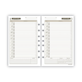AT-A-GLANCE® 1-Page-Per-Day Planner Refills, 8.5 x 5.5, White Sheets, 12-Month (Jan to Dec): 2025 (AAG48112521)