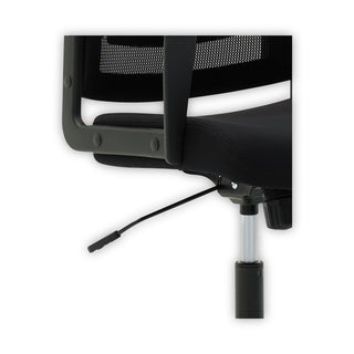 OIF Mesh Mid-Back Chair, Supports up to 225 lbs., Black Seat/Black Back, Black Base (OIFMS4217)