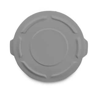 Rubbermaid® Commercial Round Flat Top Lid, for 55-Gallon Round Brute Containers, 26 3/4", dia., Gray (RCP265400GY)