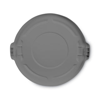 Rubbermaid® Commercial Round Flat Top Lid, for 55-Gallon Round Brute Containers, 26 3/4", dia., Gray (RCP265400GY)