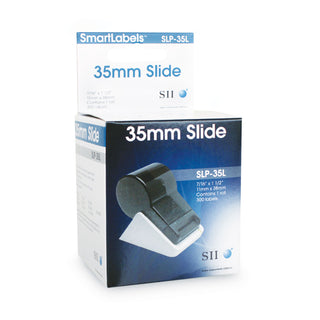 Seiko Self-Adhesive Small Multipurpose Labels, 0.43" x 1.5", White, 300/Box (SKPSLP35L)