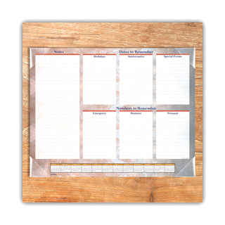 AT-A-GLANCE® Marbled Desk Pad, Marbled Stone Artwork, 22 x 17, White/Multicolor Sheets, Clear Corners, 12-Month (Jan to Dec): 2025 (AAG89702)