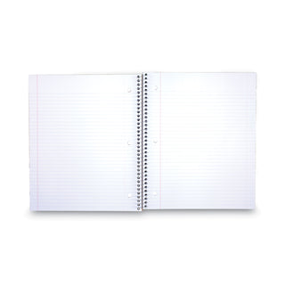 Five Star® Wirebound Notebook, 1 Subject, Medium/College Rule, Black Cover, 11 x 8.5, 100 Sheets (MEA72057)