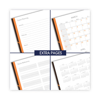 AT-A-GLANCE® One-Day-Per-Page Planning Notebook, 9 x 6, Dark Brown/Orange Cover, 12-Month (Jan to Dec): 2025 (AAG70620130)