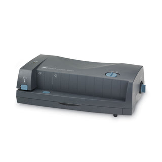 GBC® 24-Sheet 3230ST Electric 2-to-3-Hole Adjustable Punch/Stapler, 9/32" Holes, Gray (GBC7704280)