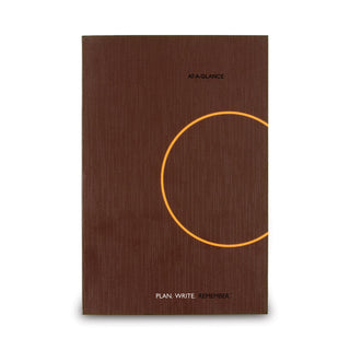 AT-A-GLANCE® One-Day-Per-Page Planning Notebook, 9 x 6, Dark Brown/Orange Cover, 12-Month (Jan to Dec): 2025 (AAG70620130)