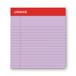 Universal® Colored Perforated Ruled Writing Pads, Narrow Rule, 50 Orchid 5 x 8 Sheets, Dozen (UNV35854)