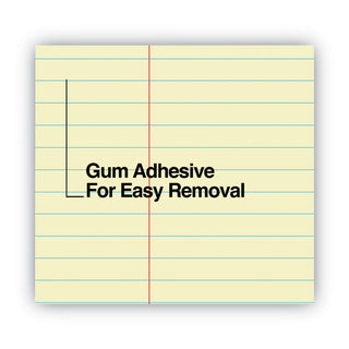 Universal® Glue Top Pads, Narrow Rule, 50 Canary-Yellow 8.5 x 11 Sheets, Dozen (UNV42000)
