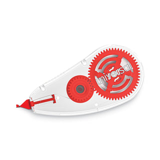 Universal® Correction Tape Dispenser, Non-Refillable, White Applicator, 0.2" x 315", 6/Pack (UNV75606)