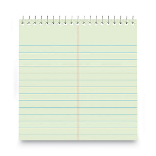 Universal® Steno Pads, Gregg Rule, Red Cover, 80 Green-Tint 6 x 9 Sheets (UNV86920)
