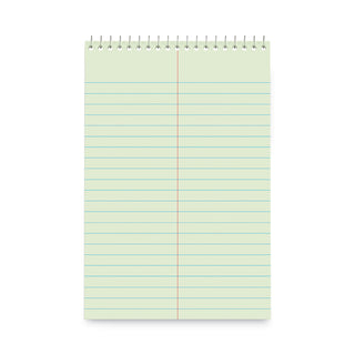 Universal® Steno Pads, Gregg Rule, Red Cover, 80 Green-Tint 6 x 9 Sheets, 6/Pack (UNV86920PK)