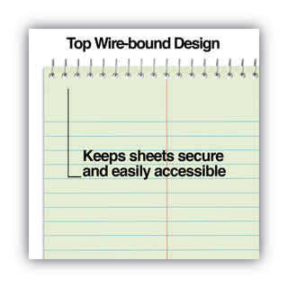 Universal® Steno Pads, Gregg Rule, Red Cover, 80 Green-Tint 6 x 9 Sheets, 6/Pack (UNV86920PK)