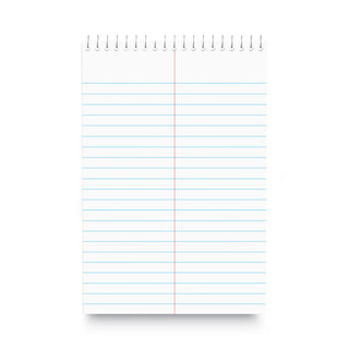 Universal® Steno Pads, Gregg Rule, Red Cover, 80 White 6 x 9 Sheets (UNV96920)
