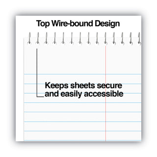 Universal® Steno Pads, Gregg Rule, Red Cover, 80 White 6 x 9 Sheets (UNV96920)