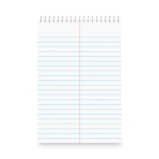 Universal® Steno Pads, Gregg Rule, Red Cover, 80 White 6 x 9 Sheets, 6/Pack (UNV96920PK)