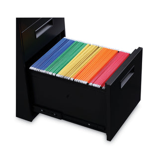 Alera® Three-Drawer Metal Pedestal File, 14.96w x 19.29d x 27.75h, Black (ALEPABBFBL)