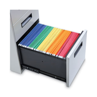 Alera® Three-Drawer Metal Pedestal File, 14.96w x 19.29d x 27.75h, Light Gray (ALEPABBFLG)
