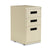 Alera® Three-Drawer Metal Pedestal File, 14.96w x 19.29d x 27.75h, Putty (ALEPABBFPY)