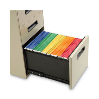 Alera® Three-Drawer Metal Pedestal File, 14.96w x 19.29d x 27.75h, Putty (ALEPABBFPY)