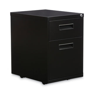 Alera® Two-Drawer Metal Pedestal File, 14.96w x 19.29d x 21.65h, Black (ALEPABFBL)