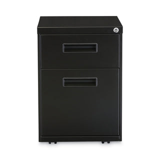 Alera® Two-Drawer Metal Pedestal File, 14.96w x 19.29d x 21.65h, Black (ALEPABFBL)