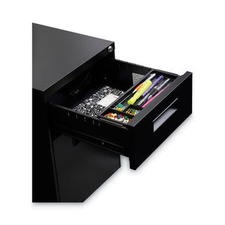 Alera® Two-Drawer Metal Pedestal File, 14.96w x 19.29d x 21.65h, Black (ALEPABFBL)