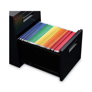 Alera® Two-Drawer Metal Pedestal File, 14.96w x 19.29d x 21.65h, Black (ALEPABFBL)