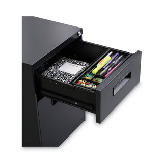 Alera® Two-Drawer Metal Pedestal File, 14.96w x 19.29d x 21.65h, Charcoal (ALEPABFCH)