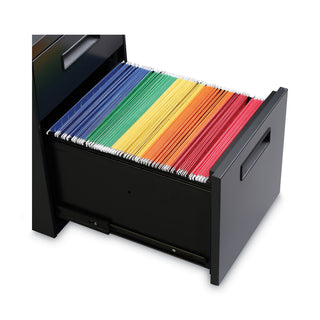 Alera® Two-Drawer Metal Pedestal File, 14.96w x 19.29d x 21.65h, Charcoal (ALEPABFCH)