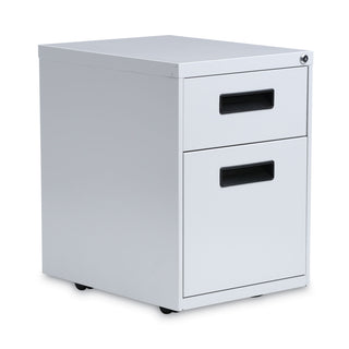 Alera® Two-Drawer Metal Pedestal File, 14.96w x 19.29d x 21.65h, Light Gray (ALEPABFLG)