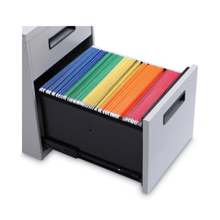 Alera® Two-Drawer Metal Pedestal File, 14.96w x 19.29d x 21.65h, Light Gray (ALEPABFLG)