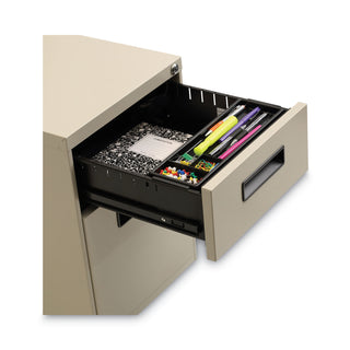 Alera® Two-Drawer Metal Pedestal File, 14.96w x 19.29d x 21.65h, Putty (ALEPABFPY)