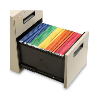Alera® Two-Drawer Metal Pedestal File, 14.96w x 19.29d x 21.65h, Putty (ALEPABFPY)