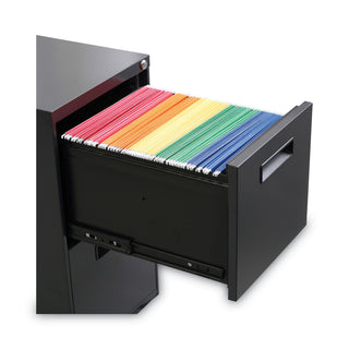 Alera® Two-Drawer Metal Pedestal File, 14.96w x 19.29d x 27.75h, Charcoal (ALEPAFFCH)
